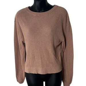 Lululemon women’s xs reversible crossover sweater warm beige knit